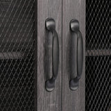 Xilingol Farmhouse Style TV Stand for 65+ Inch TV, 34" Tall Entertainment Center with Barn Door, Television Cabinets & Storage Shelves, 65" TV Stands for Living Room, Grey Xilingol