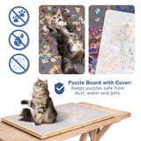 Lavievert 2-in-1 Tilting & Rotating Puzzle Board with 6 Colored Drawers & Cover, Portable Jigsaw Puzzle Table for Adults, Wooden Swivel Puzzle Plateau with Non-Slip Tabletop for Up to 1500 Pieces LAVIEVERT