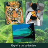 BBC Earth Canvas Board Paint by Numbers Tiger, 8 x 10-inch Canvas, Paint Palette, Paintbrush, Powder Paints, Kit for Adults Beginner, Painting Horizon Group USA