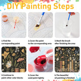 Paint by Numbers for Adult, Book Paint by Numbers Kit for Adults Beginners, DIY Book Acrylic Painting on Canvas for Home Wall Art Decor 16x16 Inch Mandun