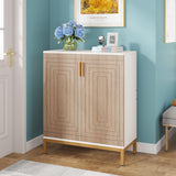 TRIBESIGNS WAY TO ORIGIN Shoe Cabinet, 20 Pairs Modern Shoe Storage Cabinet with Doors, 6-Tier Freestanding Entryway Shoe Organizer Rack for Living Room, Closet, White and Brown TRIBESIGNS WAY TO ORIGIN