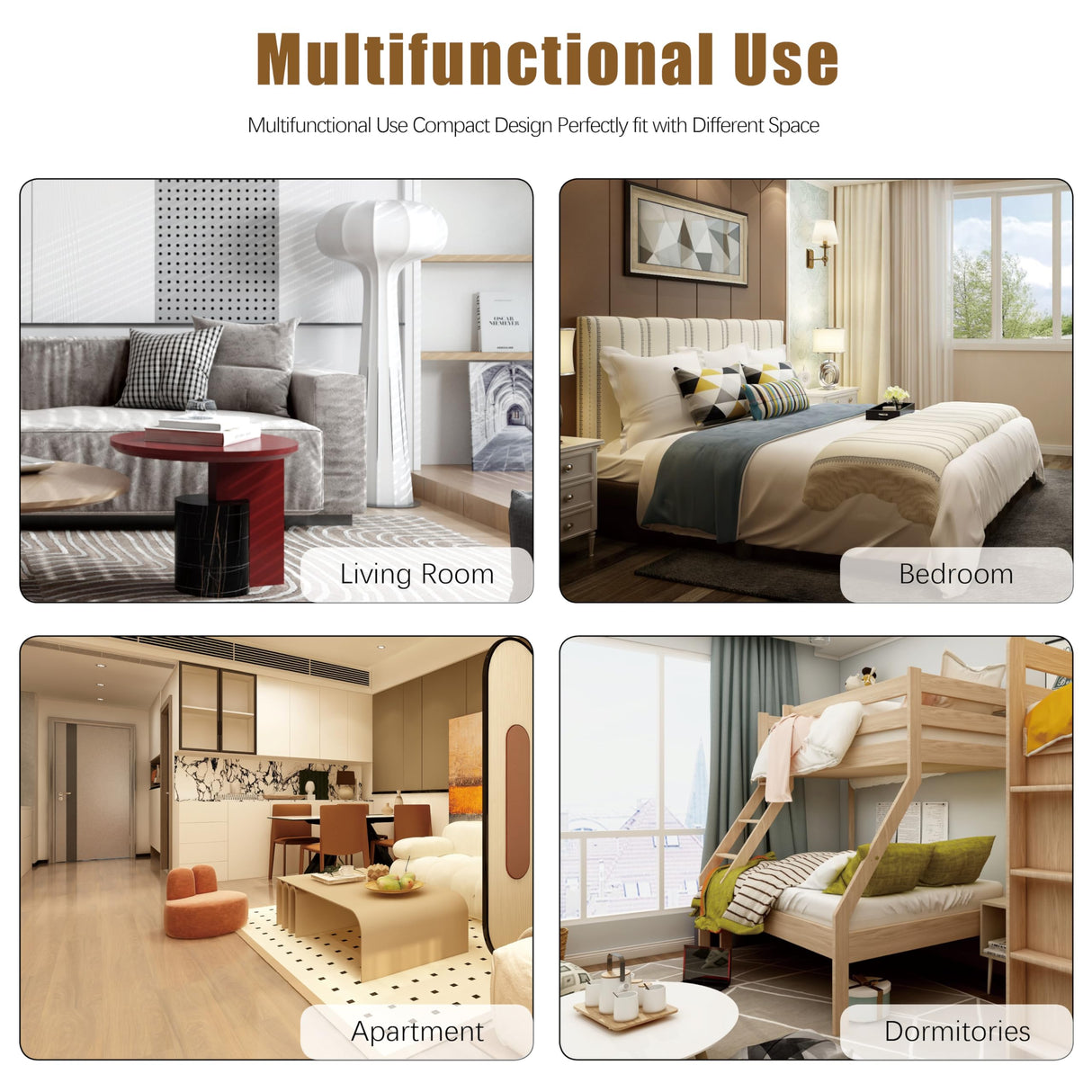 HedoAjim 31.5" Round Coffee Table for Living Room, LED Modern Living Room Table with Storage, Square Acrylic Coffee Tables with 2 Sliding Drawers, Wood Center Table for Reception Dinning Room, Black HedoAjim