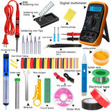 Electronics Soldering Iron Kit, 80W LCD Digital Soldering Gun with Adjustable Temperature Controlled and Fast Heating Ceramic Thermostatic Design, 24pcs Solder Kit Welding Tool KYZHXVO