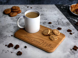 Personalized Tea & Biscuits Board - Engraved Wooden Serving Platter for Tea, Coffee, and Snacks, Ideal for Housewarming, Grandparent Gifts, and TRENDSHOPIC