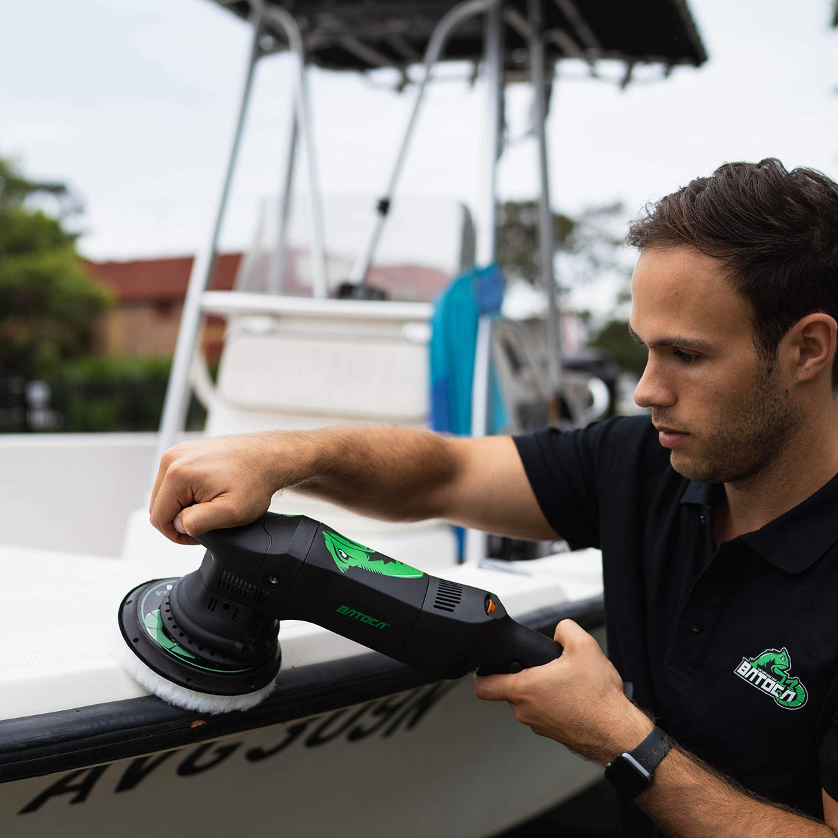 BATOCA Dual Action Polisher, Car Buffers and Polishers, 6 Inches and 700w Random Orbital Polisher, 6 Variable Speed da Polisher with Polishing Pads for Waxing,Buffing,Sanding BATOCA