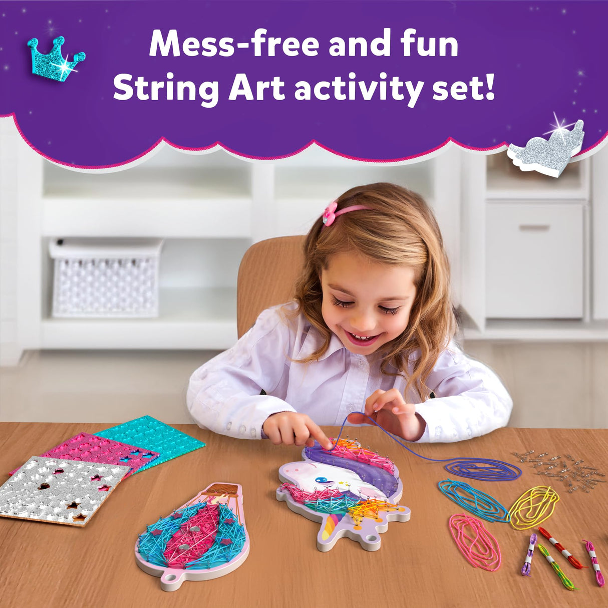 Skillmatics String Art Activity - Unicorn Magic, Mess-Free Art for Kids, Craft Kits & Supplies, DIY Decor & Creative Activity, Gifts for Girls & Boys Ages 6, 7, 8, 9, 10, 11, 12 Skillmatics