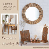 Jerify 4 Pieces Wood Necklace Display Holder Wood Plank Necklace Jewelry Display Ring Display for Selling Necklace Holder Stand Finger Ring Display for Jewelry Showcase Storage Home Display Jerify