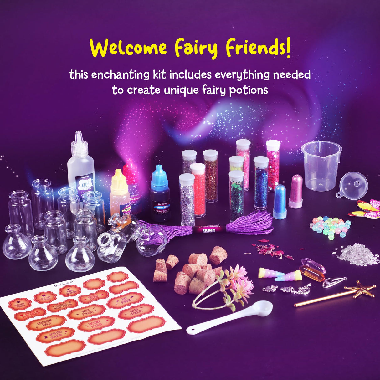Dan&Darci Fairy Magic Potion Kit for Kids - Gifts for Girls - 6 7 8 9 10 Year Old Girl Gift - Christmas Ideas - Toys 8-10 7-8 - Arts and Crafts for Kid Ages 6-8 Years - Magical Workshop Craft Kits Dan&Darci