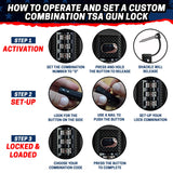 Cedar Mill TSA Approved Gun Case Lock – Durable, Cut-Resistant Security TSA Locks for Gun Case, Pistol Case, Revolver Gun Case or Firearms – Child-Safe Trigger Locks for Rifles and Shotguns Cedar Mill Fine Firearms