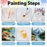 Landscape Paint by Numbers Kits for Adults Beginner, Landscape Paint by Numbers, Painting by Numbers for Adults for Gift Home Wall Decor(16 x 20 Inch) hkejoi