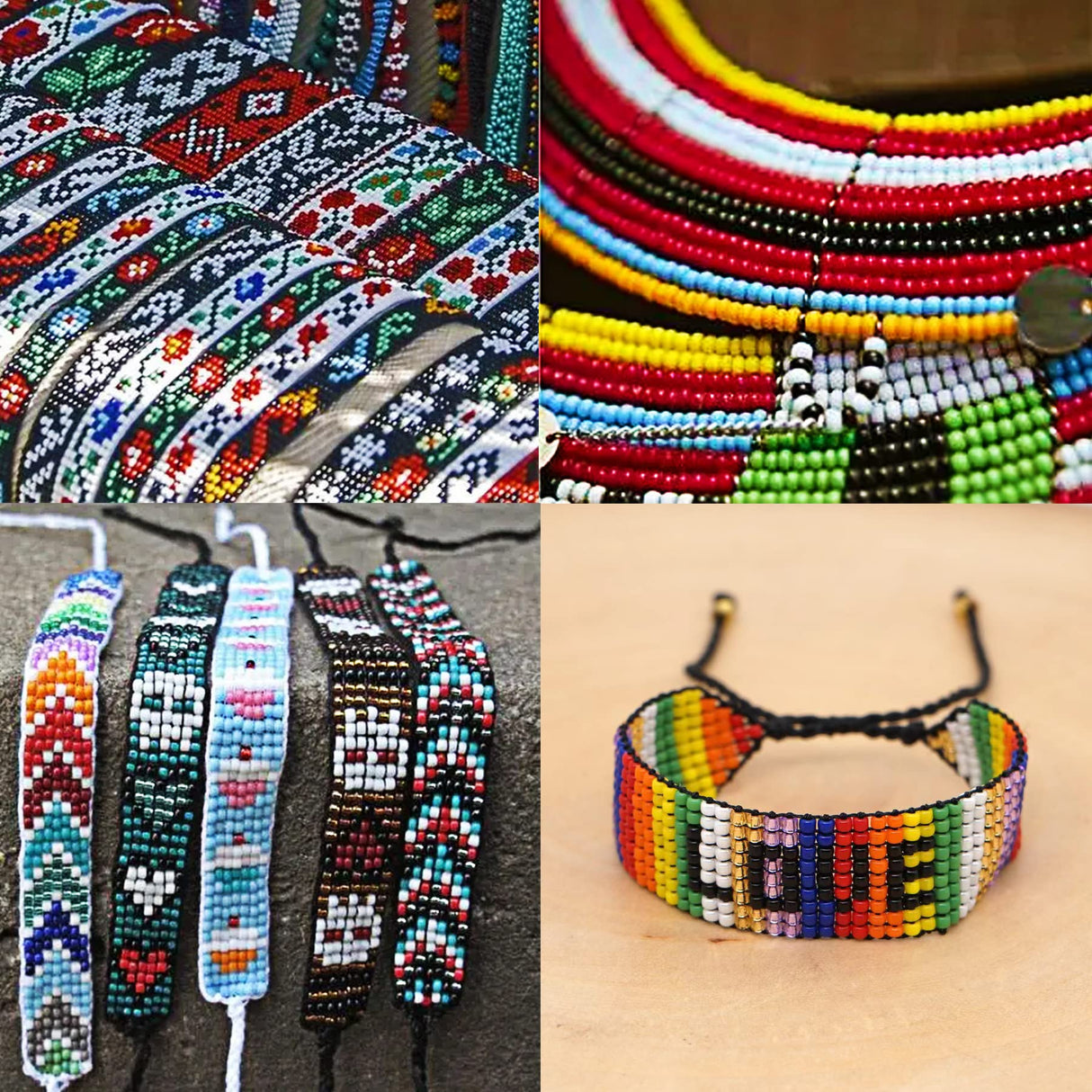 Frame Bead Loom Kit for Beaded Bracelets Earrings Belts Making, Include 17250 Seed Beads 3mm 18 Colors and 150 Meter Clear String, Beading Trays, Needles, with Instruction, DIY Boho Jewelry SISITARIA