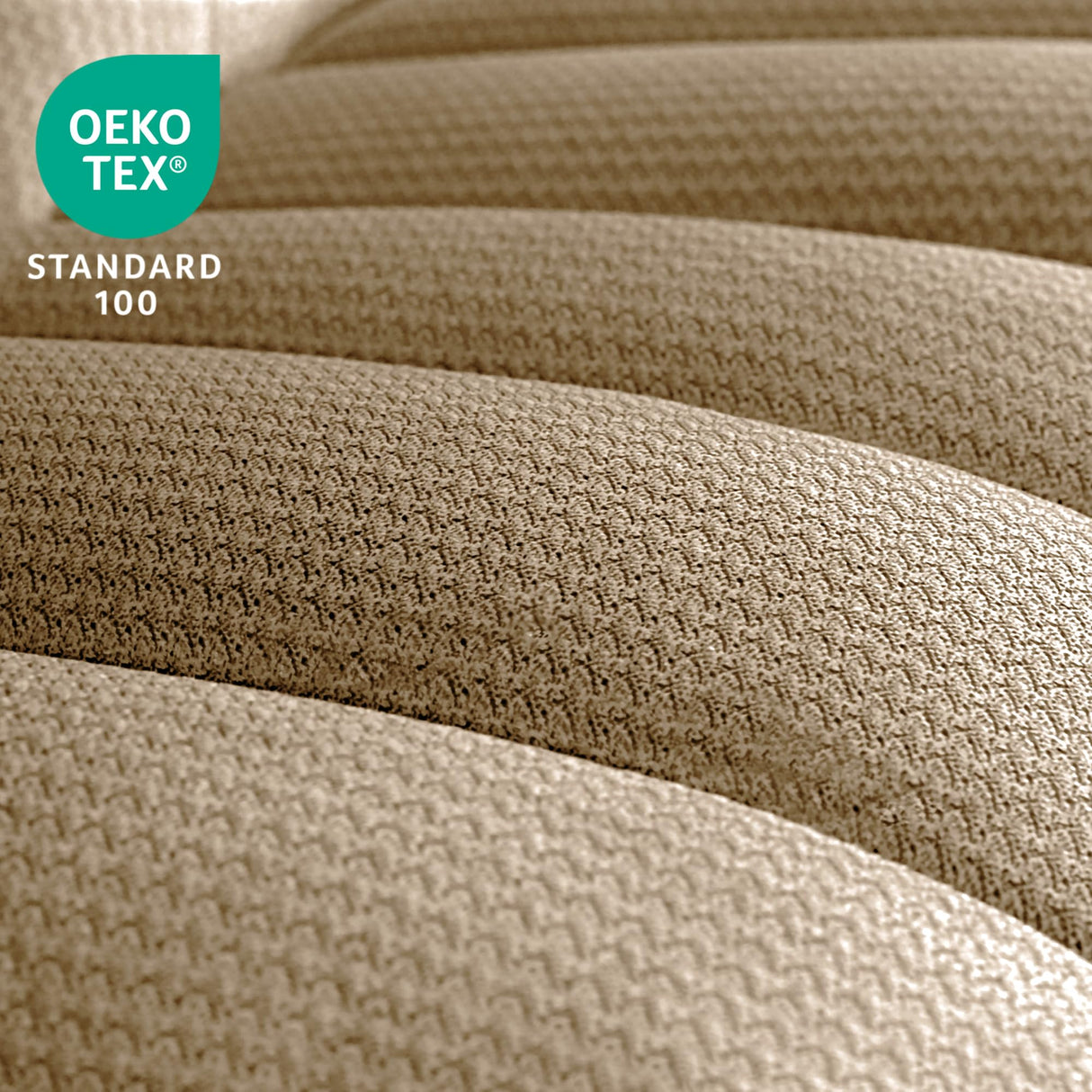 MCombo Zero Gravity Power Reclining Sofa with Heat and Vibration Massage, 3 Seater Reclining Couch with USB Ports, Cup Holders for Living Room, Fabric PR648SET (Beige) MCombo