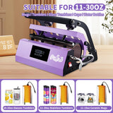 CoolSub Tumbler Heat Press Machine, Mug Press Machine for 30oz 20oz, Sublimation Blank Skinny Tumbler Glass Jar Can 11-16oz Mugs, Heat Transfer Print for Sublimation Tumblers, Cups, Mugs Purple CoolSub