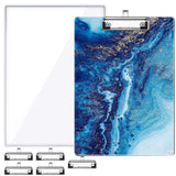 A4 Letter Size Clipboard Epoxy Resin DIY Casting Soft Silicone Molds + 5 Stainless Steel Low-Profile Clips, Retractable Hanging Hole Write Pad Draw Board Document Holder School Office Business NiArt