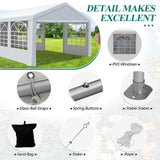 GARTOO 13' x 26' Heavy Duty Party Tent - Outdoor Event Shelter Canopy Wedding Gazebo with 4 Sand Bags for Outdoor Event, Wedding, Birthday Party GARTOO