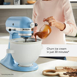 KitchenAid Ice Cream Maker Attachment Stand Mixer, 2 Quart, White KitchenAid
