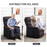 HOMCOM Power Lift Recliner Chair for Elderly, Easy Assembly, Fabric Lift Chair for Adults, Recliner Sofa with Remote Control, Side Pockets for Living Room, Brown HOMCOM