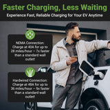 EMPORIA Level 2 EV Charger - NEMA 14-50 EVSE w/NACS, Compatible with Tesla - 48 amp EV Charger Level 2, 240v Electric Vehicle Charging Station, UL/Energy Star, 24ft Electric Car Charger Cable, Black EMPORIA