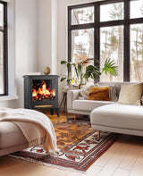 Silonn Electric Fireplace Heater, Quick Heating Portable Low Noise Fireplace with Temp Control, CSA Certified,18” Electric Fire Place with Overheat Protection Function for Living Room, Bedroom, Black Silonn