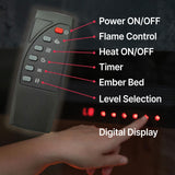 Dimplex Sierra Electric Fireplace Heater, 72" Inch, Black, 1400W - Wall Mounted Linear Fireplace with Realistic Flames, Adjustable Ember Bed, Remote Control - Thin Fireplace for Living Room, Bedroom DIMPLEX