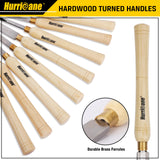 HURRICANE Wood Lathe Chisel Set, 8pc HSS Wood Lathe Turning Tools, Woodworking Lathe Tools with Wooden Box HURRICANE