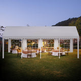 YITAHOME 13x26FT Party Tent Heavy Duty PVC Wedding Event Shelters White Upgraded Galvanized Ripple Canopy with Large Roof Removable Sidewalls & 2 Storage Bags 600D Oxford Commercial YITAHOME