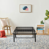 Linenspa Folding Metal Platform Bed Frame - No Box Spring Needed - Underbed Storage - Simple Tool Free Assembly - Mattress Foundation - 14" High - Traditional Design - Sturdy Steel - Twin Size Linenspa