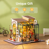Rolife DIY Miniature Doll House Kit with Furniture for Children Adult Wooden Kits Toy (Emily's Flower Shop) Rolife