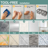 Veken Stainless Steel Shower Caddy 6-Pack, Adhesive Rustproof Shelves Rack with Soap Holder, Large Capacity Bathroom Organizers and Storage, No Drilling Wall-Mounted Kitchen & Home Decor, Bath Decor Veken