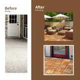 Giantex 10 PCS Interlocking Patio Deck Tiles, 12 x 12in Acacia Hardwood Outdoor Flooring Tiles, 10 sq.ft Wood Composite Deck Flooring Pavers for Outdoor Indoor, Tools Free Assembly, Checker Pattern Giantex