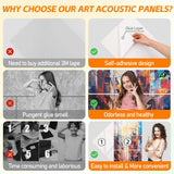 AtawLege 8 Pack Art Acoustic Panels, 48"X32" Self-adhesive Soundproof Wall Panels, Decorative Sound Absorbing Panel, Acoustic Treatment for Studio, Home, Office (Urban Alleys) AtawLege