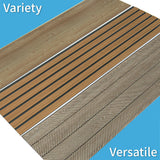 Art3d 4-Pack Glue-On Six-Grid Wainscoting Panel for Interior Wall Decor - 104 x 12 Inch Polystyrene Ultralight Slim Slat Wall Panels for Living Room Bedroom, Oak Art3d