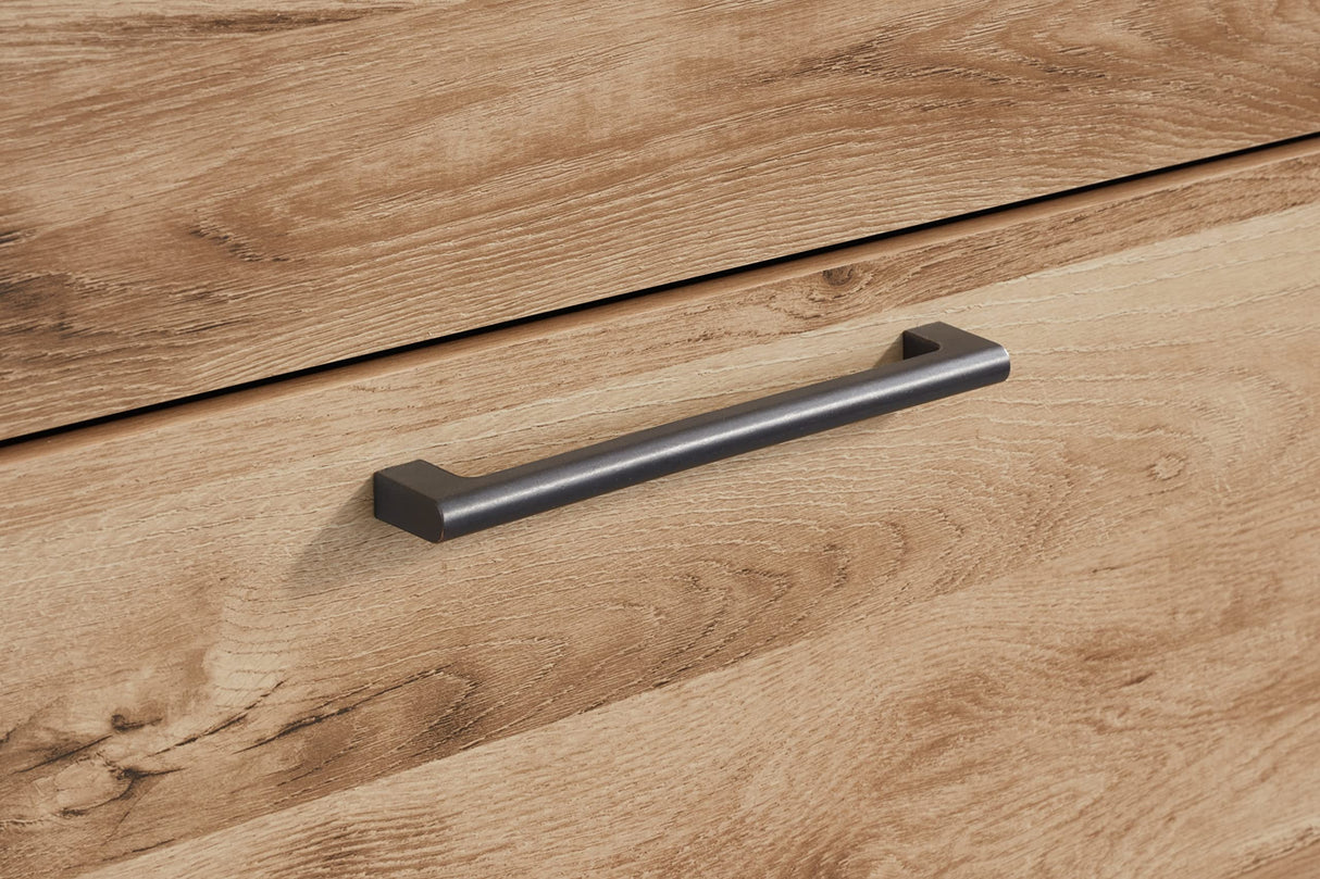 Signature Design by Ashley Hyanna Rustic 2 Drawer Nightstand with 2 USB Charging Ports, Light Brown Signature Design by Ashley