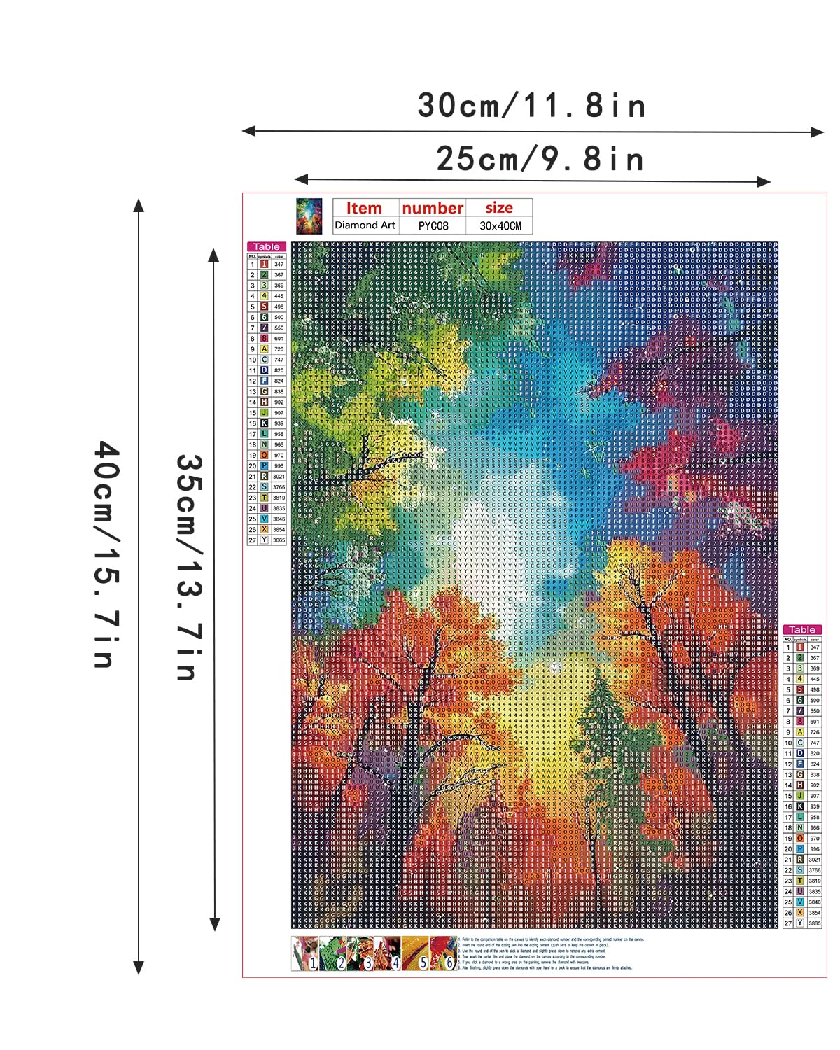 Autumn Landscape Diamond Art Kits for Adults, Crafts 5D Diamond Painting Dot Kit for Adult Beginners, Nature Tree DIY Round Dots Full Drill Diamonds Paintings Arts for Home Wall Decor Gifts 12X16 Inch Luckyrichrui