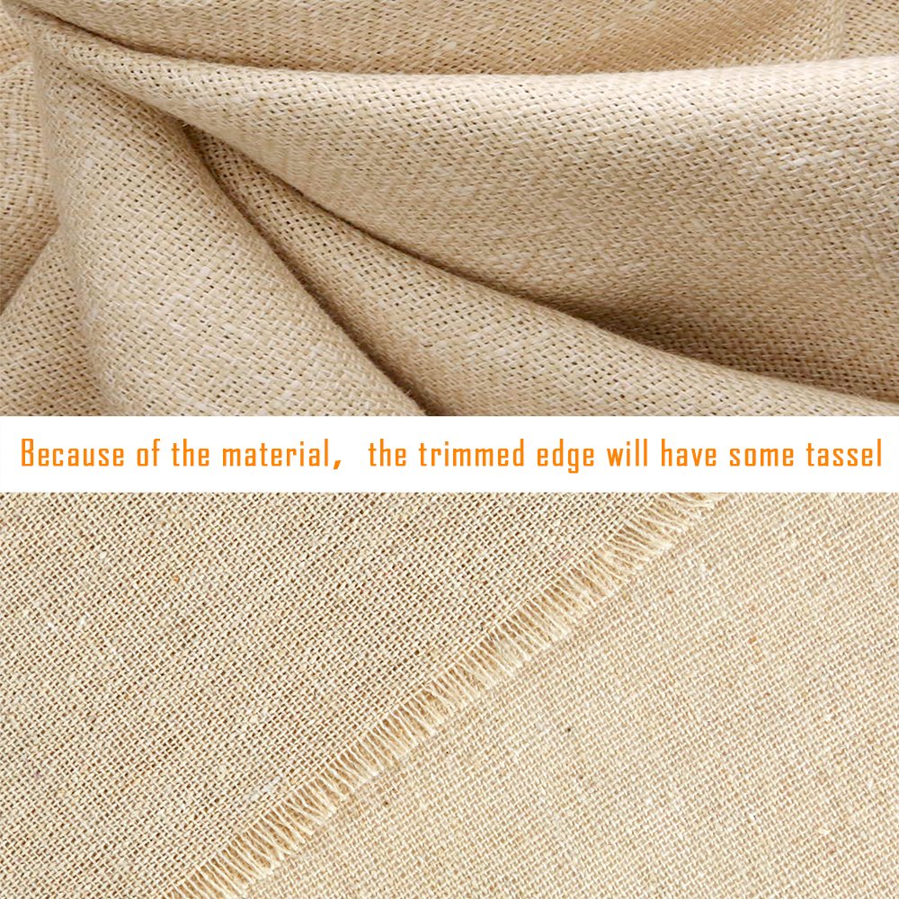 Caydo 3 Pieces Large Size Linen Needlework Fabric for Garment Craft, Flower Pot Decoration and Tablecloth, 62 by 19 Inch Caydo