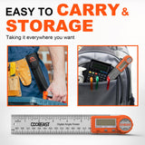 Coobeast Digital Angle Finder Ruler, Digital Angle Finder with 7 Inch/200 mm, Stainless Steel Digital Protractor for Woodworking, Construction, Architects & DIY Portable Digital Goniometer with Case coobeast