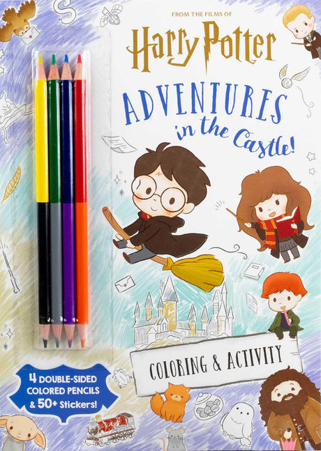Wizarding World: Adventures in the Castle (Color & Activity with Colored Pencils) WoodArtSupply