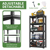 VIYET Garage Shelves,72" H Garage Shelving Heavy Duty, 2500Lbs 5 Tier Adjustable Garage Storage Shelves Suitable for Warehouse, Basement, Workshop, Kitchen, Require Assembly, 16" D*36" W*72" H, Black VIYET