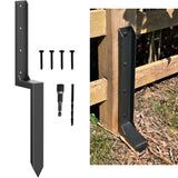 AKINGKONG Fence Post Repair Kit - Thickened 11-Gauge Steel Anchor & Stake for Broken/Leaning 4x4/6x6 Wood Posts (Heavier at 5.47 lbs, 1-Pack) akingkong