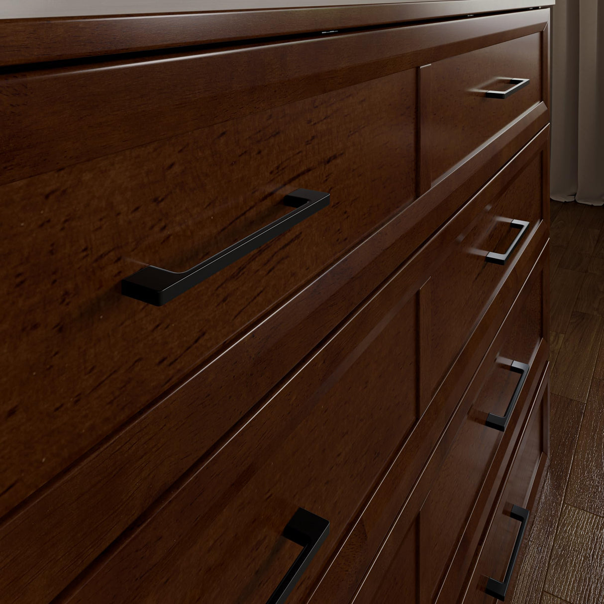 AFI, Tucson Queen Wood Murphy Bed Chest with 6" Mattress, Storage Drawer & Built-in USB Charger, Walnut AFI