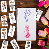 DZXCYZ 32 Pcs Wildflower Stencils for Painting on Wood, Reusable Flower Leaf Stencils Plastic DIY Craft Drawing Templates Set for Wall Paper Canvas Home Decor DZXCYZ