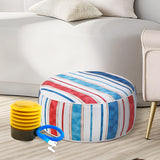 UPWELL Waterproof Inflatable Outdoor Ottoman Pouf,Portable Patio Footrest, Durable & Stylish, Perfect for Garden, Pool, Camping & Home Use - D20 xH9（LeisureLift） UPWELL