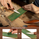 Olerqzer Wood Carving Knife With Leather Strop and Polishing Compound,Wood Whittling Knife,Wood Carving Tools for Beginners,Adults and Kids Whittling Tools (Sloyd Carving Knife) Olerqzer