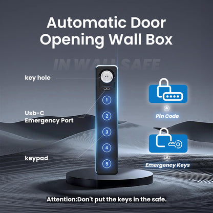 Grimtron Quick Access Wall Gun Safe with Removable Pegboard & Shelfs, Flat Hidden White Wall Safes Between the Studs 16" Centers, Wall Mount Safe for Handgun, Clips, Valuables