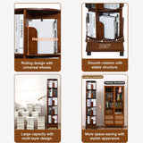 Solid Wood 360° Rotating Bookshelf Tower by GHBRHBJ GHBRHBJ