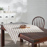 VHC Brands Annie Buffalo Check Portabella Table Topper 40x40, Kitchen and Dining Room Decor, Tabletop Accessory, Cotton, Annie Buffalo Check Collection, Square 40x40, Portabella VHC Brands