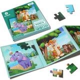 Travofun Magnetic Puzzles for Kids Ages 3-5,20 Piece Jigsaw Animal Puzzles for Toddlers 2-4,Children Travel Activity Toys Games for 3 4 5 6 Years Boys in Car Airplane,Learning Magnet for Road Trip BST SHIER