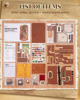 Rolife DIY Book Nook Kits for Adults, Miniature Dollhouse Booknook Kit, 3D Wooden Puzzle Creative Decorative Bookends Bookshelf Diorama Insert Crafts Hobbies Gifts (Silent Corner Study) Rolife