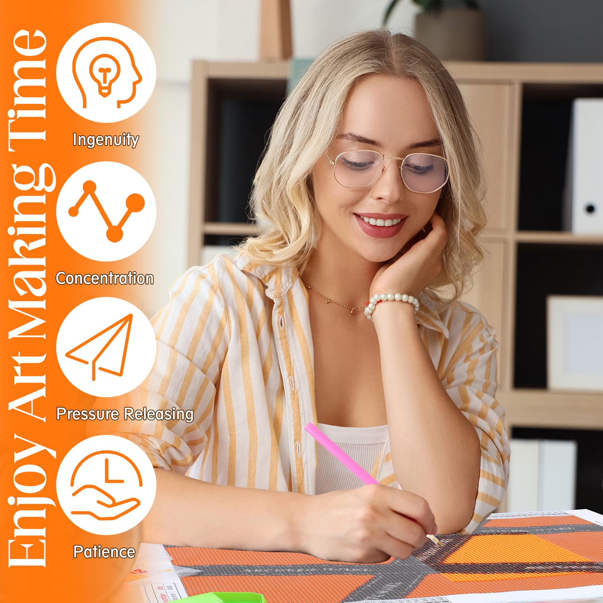 MOER SKY Diamond Art Painting Kits for Adults, Positive Affirmations Inspirational Add Up to Big Results, Motivational Quote 5D DIY Round Drill Paint with Diamond Dots, Home Wall Decor 12x16 Inch MOER SKY