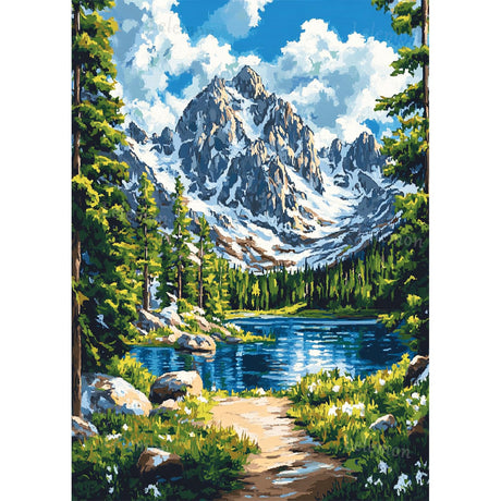 LELEMON Diamond Art Kits for Adults,Diamond Painting Kits for Adults,Rocky Mountain National Park 5d Diamond Painting Kit with Diamond Art Accessories for Home Wall Decor 12 x 16inch LELEMON